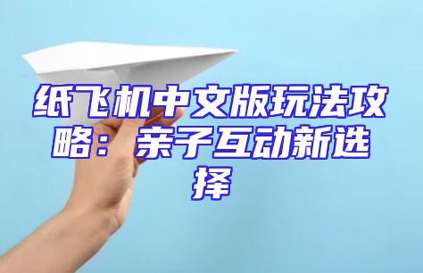 纸飞机中文版玩法攻略：亲子互动新选择