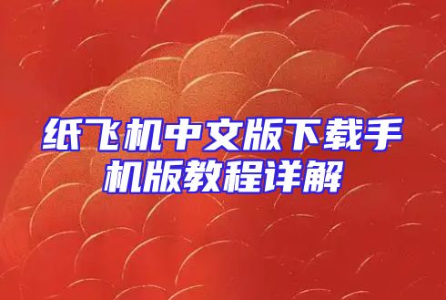 纸飞机中文版下载手机版教程详解