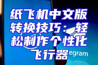 纸飞机中文版转换技巧：轻松制作个性化飞行器