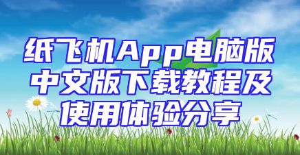纸飞机App电脑版中文版下载教程及使用体验分享