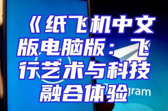 《纸飞机中文版电脑版：飞行艺术与科技融合体验