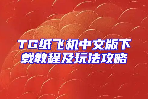 TG纸飞机中文版下载教程及玩法攻略